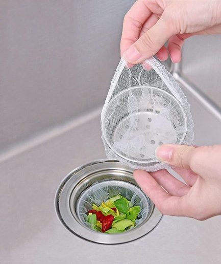 200 PCS Disposable Sink Strainer Mesh Bags