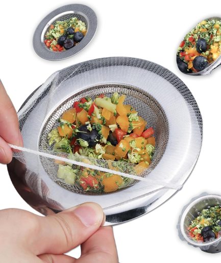 250 Pack Disposable Mesh Sink Strainer Pouches