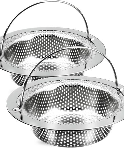 2 Pack Kitchen Sink Strainer with Handle