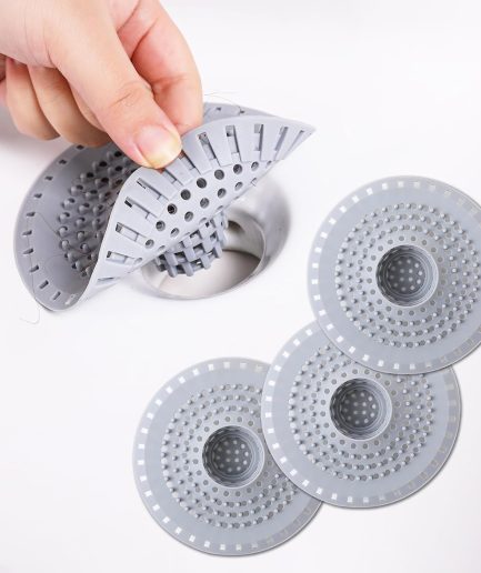 3PCS Silicone Bathtub Drain Hair Catcher