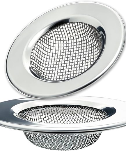 2PCS Stainless Steel Bathtub Hair Catcher
