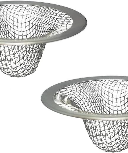 2PCS Small Stainless Steel Drain Hair Catcher