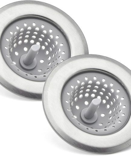 2pcs Stainless Steel Kitchen Sink Strainer