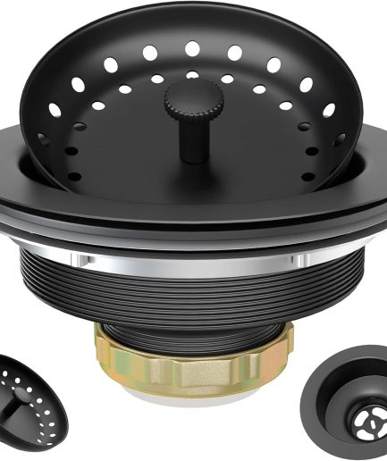 Matte Black Kitchen Sink Drain Strainer Kit
