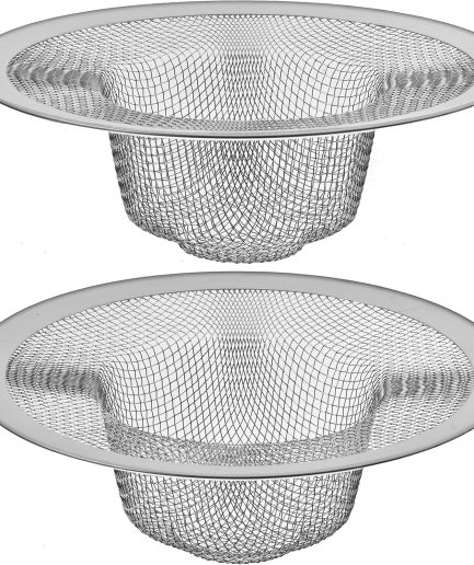 2 Pack Stainless Steel Kitchen Sink Strainer