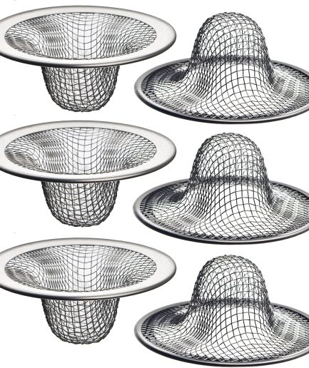 6 Pack Mesh Sink Drain Hair Catcher